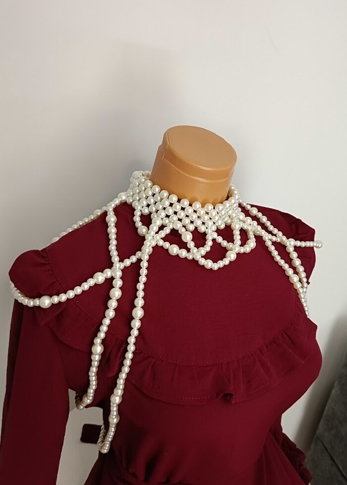 İnci omuz kolyesi - Görsel 3