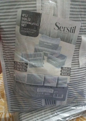Beden Serstil 6'lı Gri Valiz Düzenleyici Set