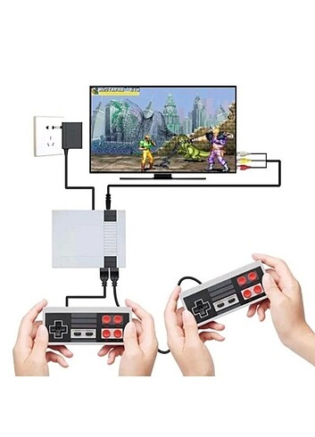 Beden Renk RETRO 620 OYUNLU NOSTALJİ TV ATARİ OYUN KONSOLU 2 KOLLU SET