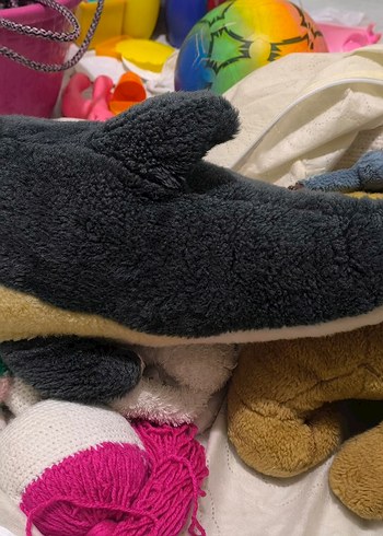 Gri Yunus Peluş Oyuncak - Görsel 5