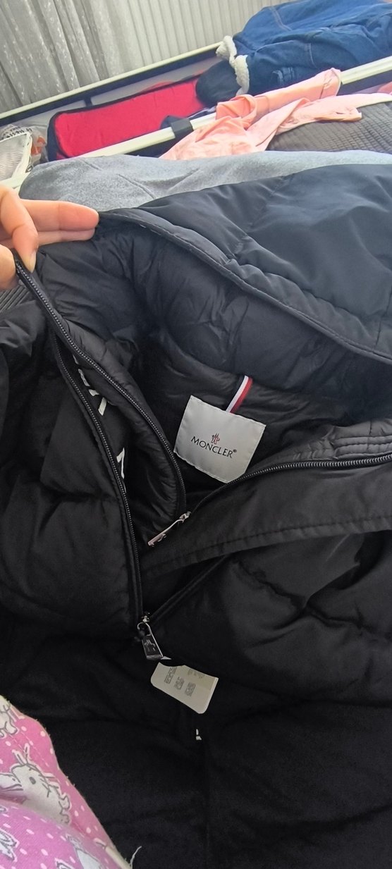 Moncler Siyah Fermuarlı Erkek Mont - Görsel 5