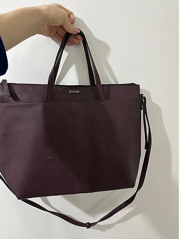Mango Bordo Çanta