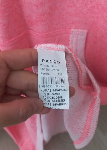 Panço marka Kız Çocuk Pembe Kapüşonlu Bornoz/elbise - Görsel 4