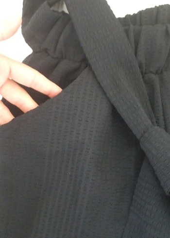 Siyah krep Kumaş kız çocuk Pantolon 12-13yaş - Görsel 4