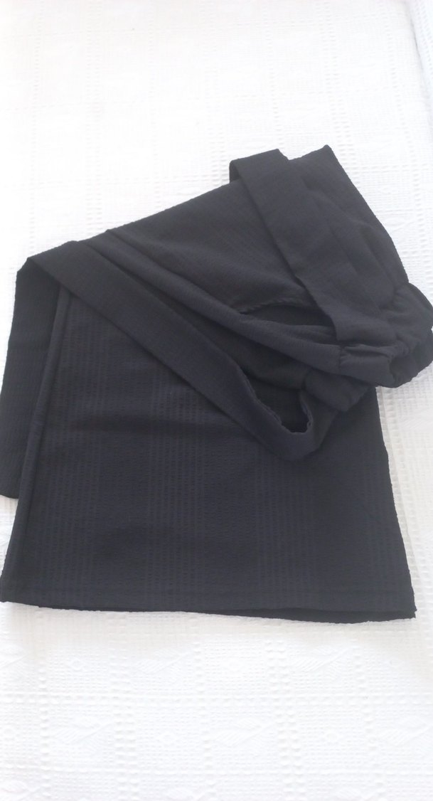 Siyah krep Kumaş kız çocuk Pantolon 12-13yaş - Görsel 3