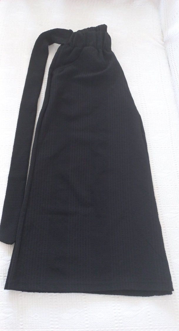 Siyah krep Kumaş kız çocuk Pantolon 12-13yaş - Görsel 2