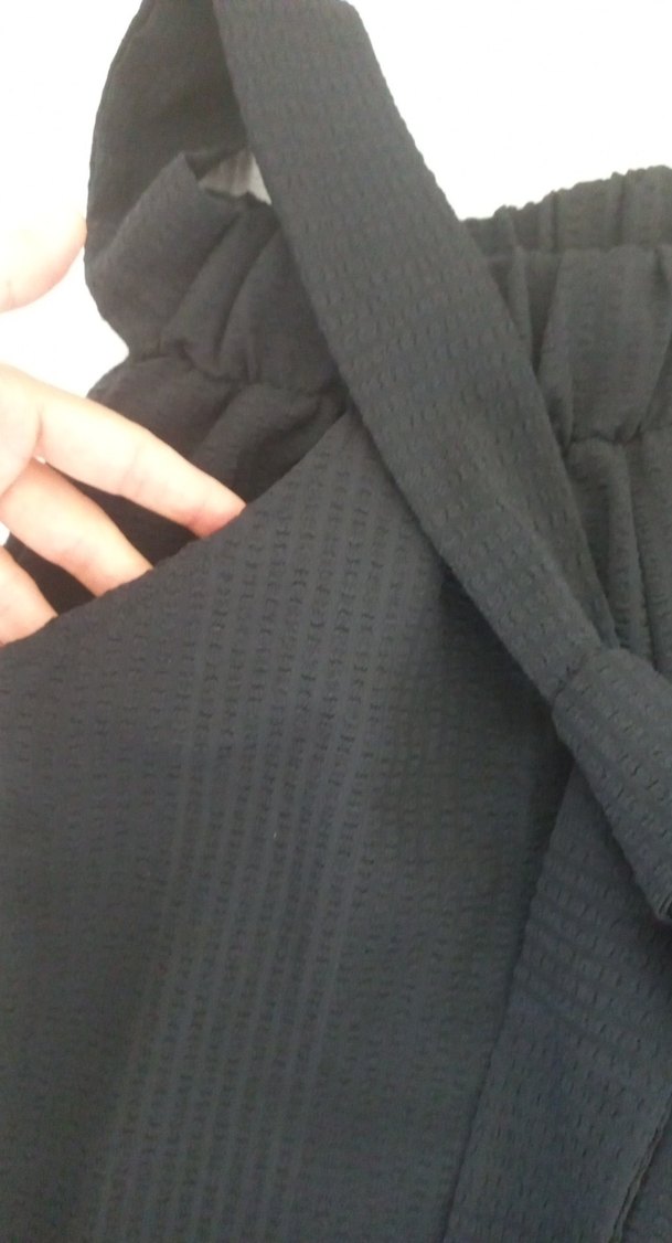 Siyah krep Kumaş kız çocuk Pantolon 12-13yaş - Görsel 4