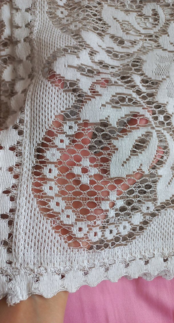 Retro Bej Dantel Masa örtüsü Seti. 220-150cm ölçülerinde - Görsel 2