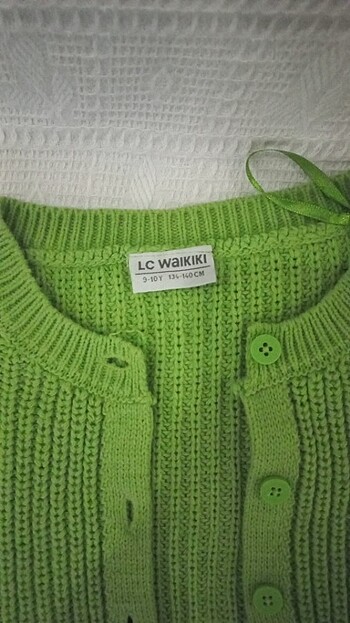 LC Waikiki Lcw kız çocuk fıstık yeşil hırka 9-10 yaş