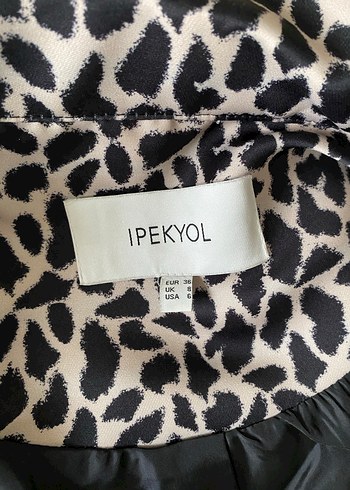 İpekyol Leopar Desenli Kadın Midi ceket - Görsel 6
