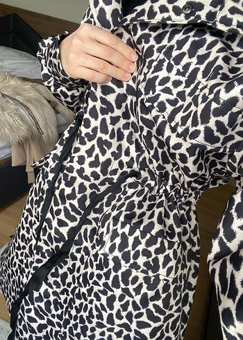 İpekyol Leopar Desenli Kadın Midi ceket - Görsel 5