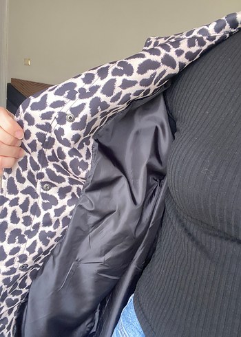 İpekyol Leopar Desenli Kadın Midi ceket - Görsel 4