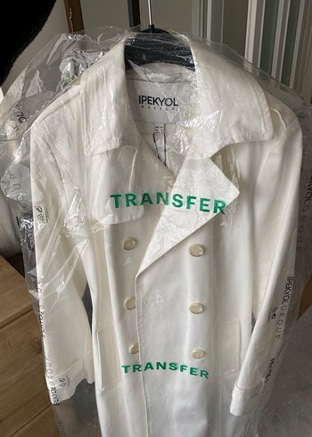 İpekyol Beyaz Midi Düğmeli Kadın Trençkot - Görsel 5