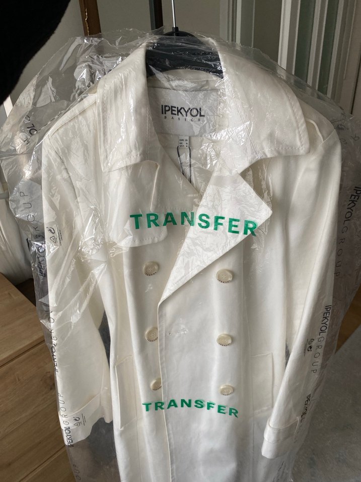 İpekyol Beyaz Midi Düğmeli Kadın Trençkot - Görsel 5