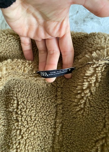 Zara Kürk Detaylı Kahverengi Deri Kadın Ceket - Görsel 7