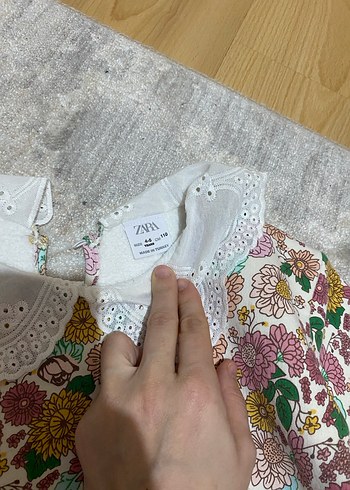 Dantel Yakalı Nakışlı Bebek Kız Takımı - Görsel 3