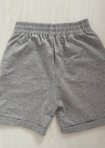 Gri Kadın Mini Pamuklu Şort - Görsel 4