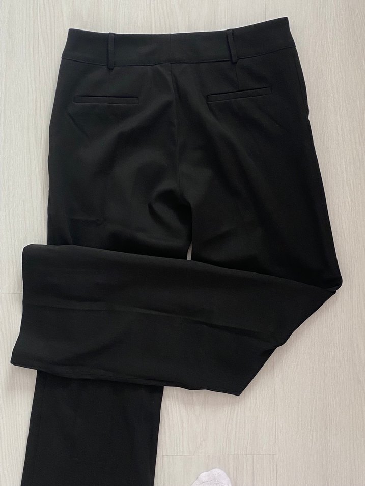 Kadın Siyah Kemerli Kumaş Pantolon - Görsel 4