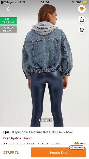 s Beden Oversize kot ceket