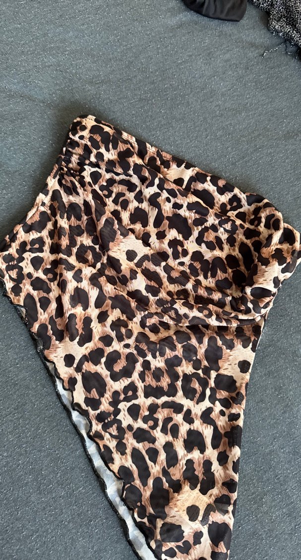 Kahverengi Leopar Desenli Bluz - Görsel 2