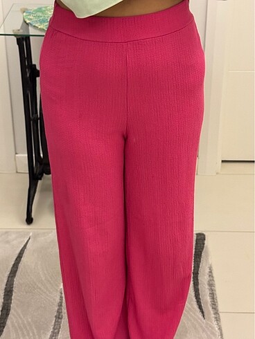 PEMBE PALAZZO PANTOLON