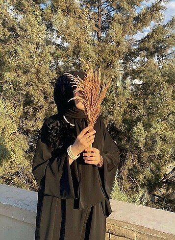 40 Beden Siyah abaya takım