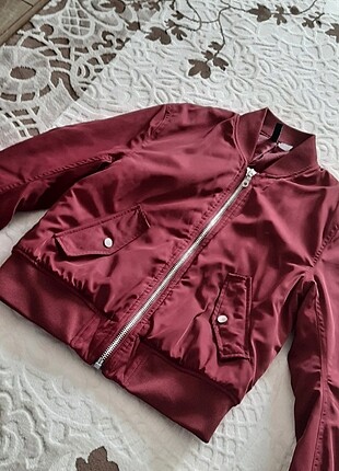 Bordo Bomber Ceket