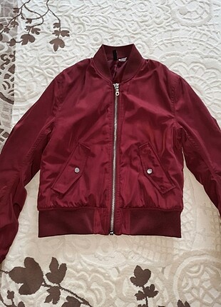 xs Beden Bordo Bomber Ceket 