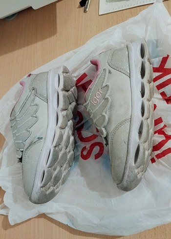 Kız Çocuk Beyaz Spor Ayakkabı Fırfırlı - Görsel 2