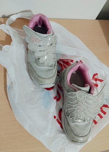 Kız Çocuk Beyaz Spor Ayakkabı Fırfırlı - Görsel 3