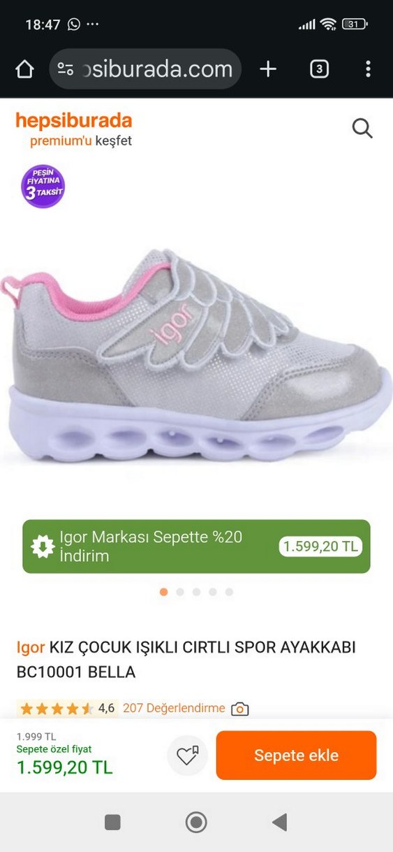 Kız Çocuk Beyaz Spor Ayakkabı Fırfırlı - Görsel 5