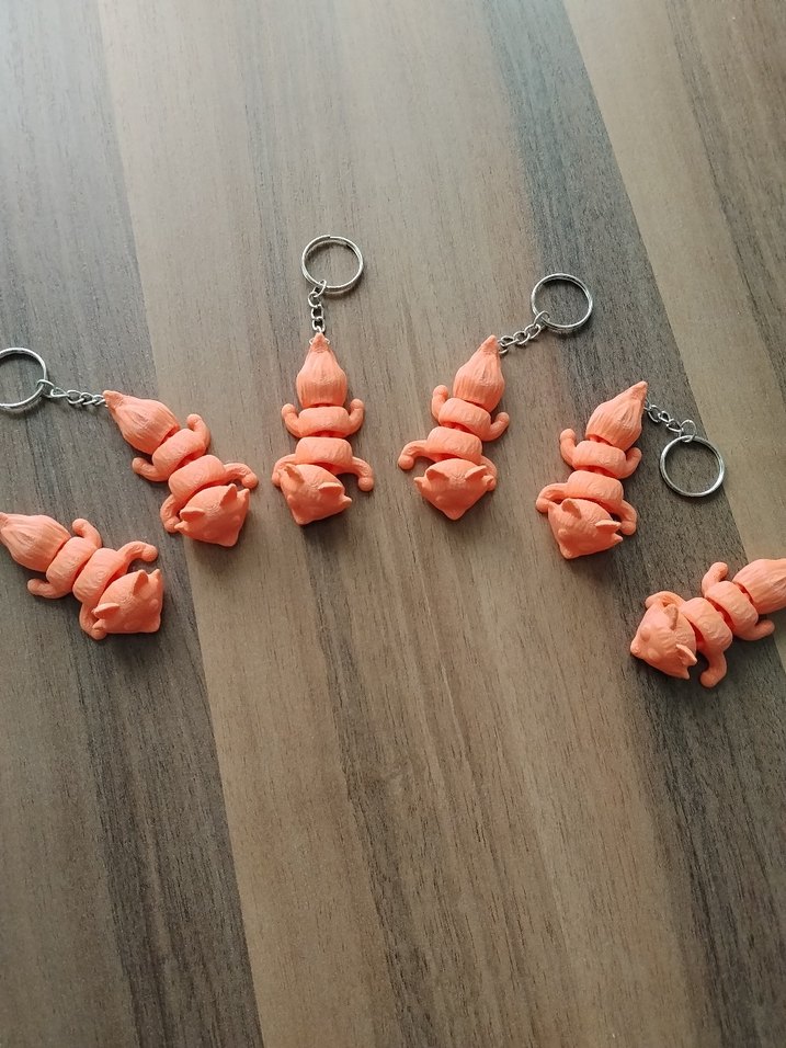 Turuncu Kabartmalı ,hareketli Bohem Anahtarlık - Görsel 2