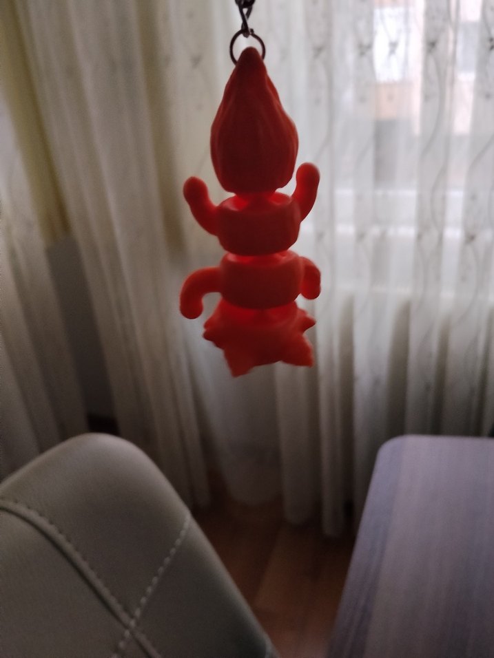 Turuncu Kabartmalı ,hareketli Bohem Anahtarlık - Görsel 4