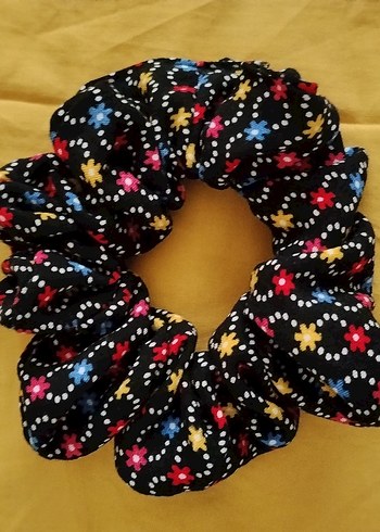 Renkli Çiçek Desenli Bohem Lastik Toka - Görsel 2