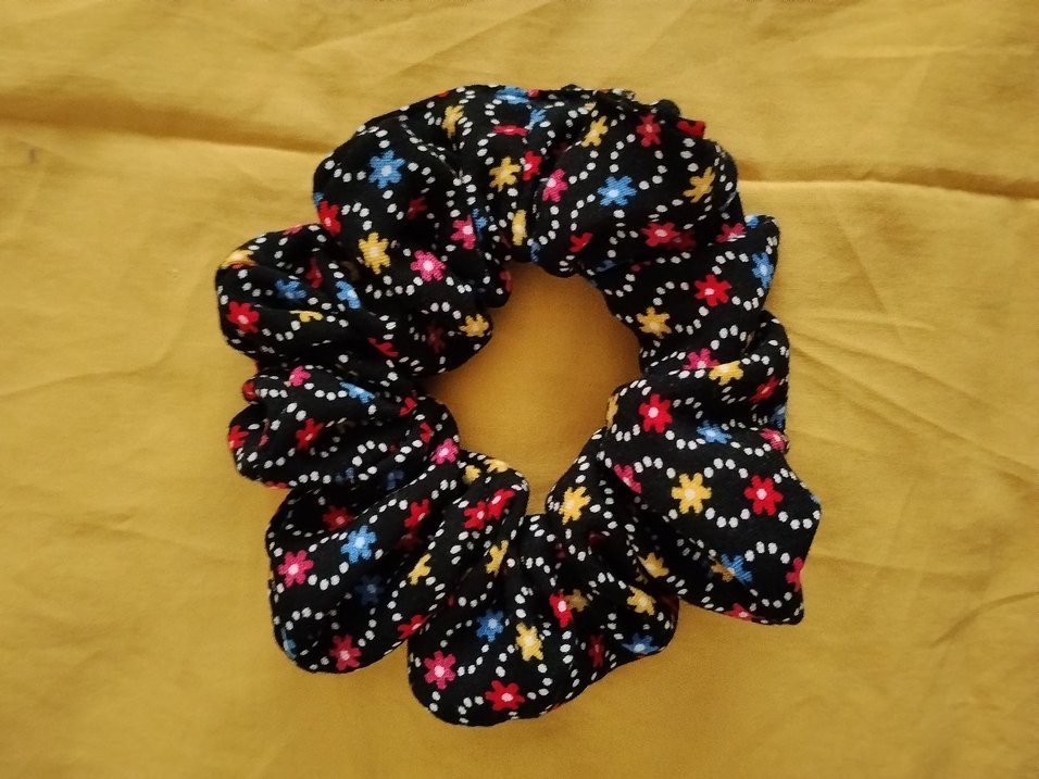 Renkli Çiçek Desenli Bohem Lastik Toka - Görsel 2