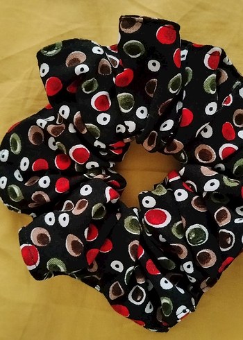 Renkli Puantiyeli Fırfırlı Kadın Saç Tokası - Görsel 5