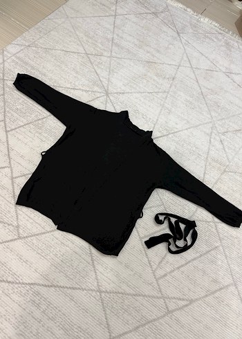 Siyah hırka kemerli - Görsel 4