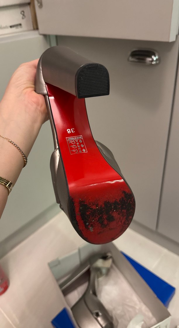 Gri Platform Topuklu Kadın Abiye Ayakkabı - Görsel 3