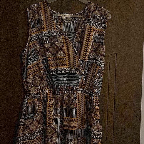 KOTON ETNİK DESEN CEPLİ ELBİSE - Görsel 6