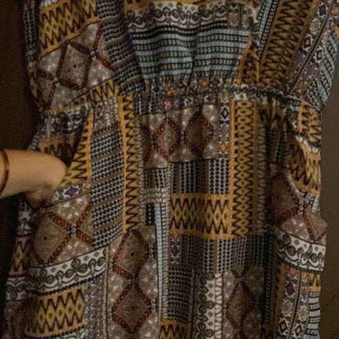 KOTON ETNİK DESEN CEPLİ ELBİSE - Görsel 7