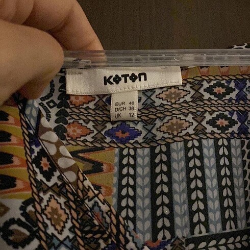 KOTON ETNİK DESEN CEPLİ ELBİSE - Görsel 9