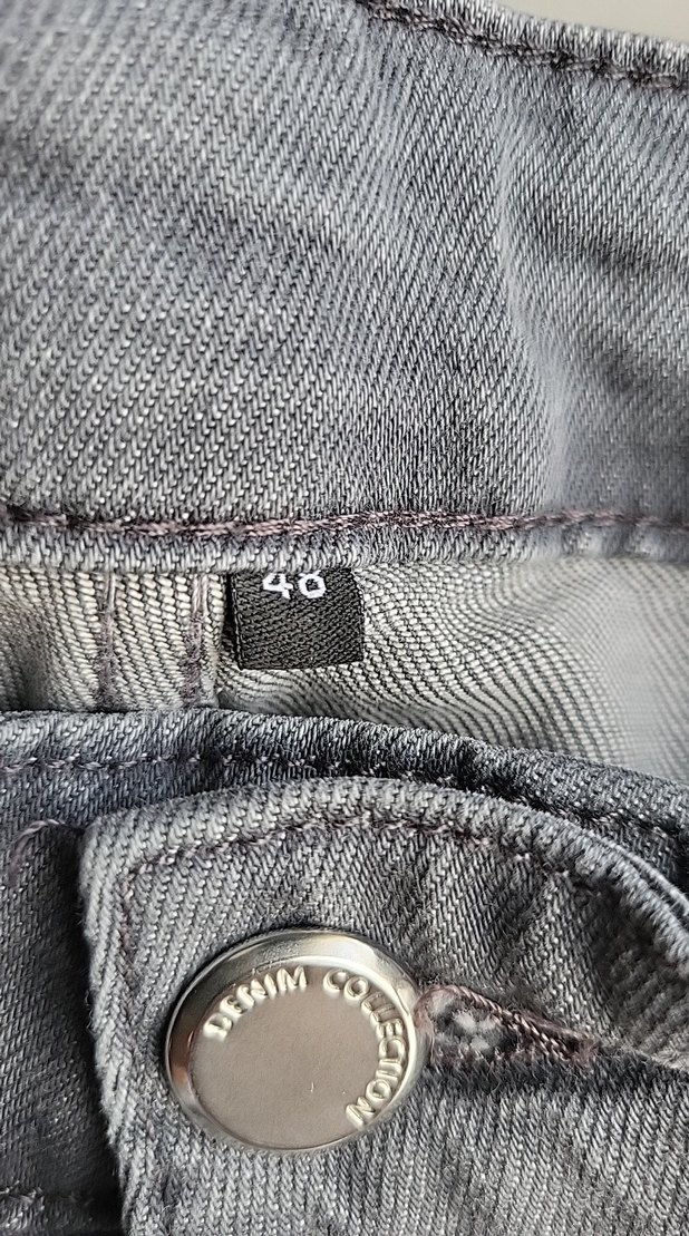 Gri Midi Boy Rahat Kesim Kadın Kot Pantolon - Görsel 3