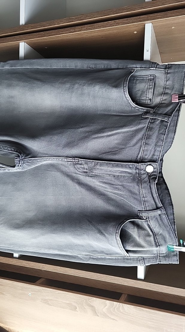 Gri Midi Boy Rahat Kesim Kadın Kot Pantolon - Görsel 2