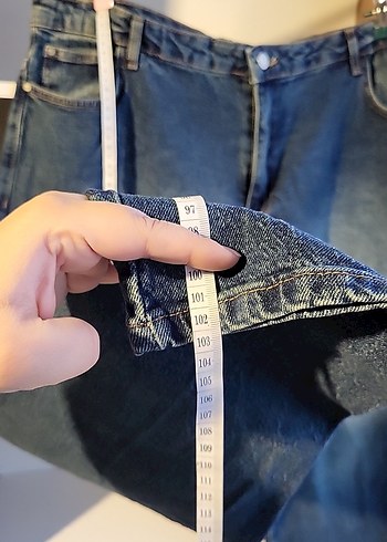 SÜPER YÜKSEK BEL FULL LİKRALI YIKAMALI TAŞLAMALI JEAN - Görsel 2