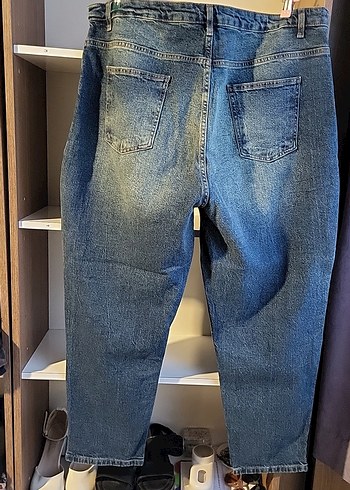 SÜPER YÜKSEK BEL FULL LİKRALI YIKAMALI TAŞLAMALI JEAN - Görsel 3