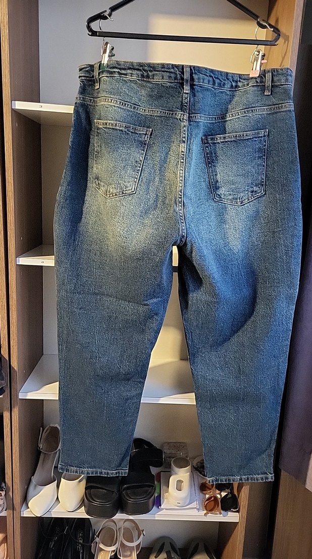 SÜPER YÜKSEK BEL FULL LİKRALI YIKAMALI TAŞLAMALI JEAN - Görsel 3