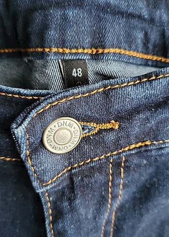 Lacivert Midi Kadın Denim Pantolon - Görsel 2