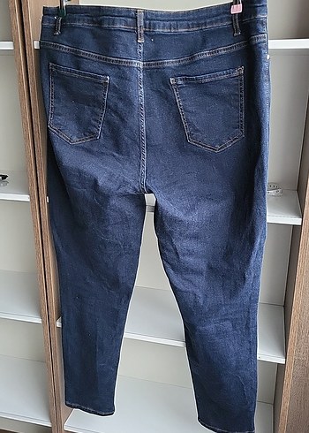 Lacivert Midi Kadın Denim Pantolon - Görsel 3