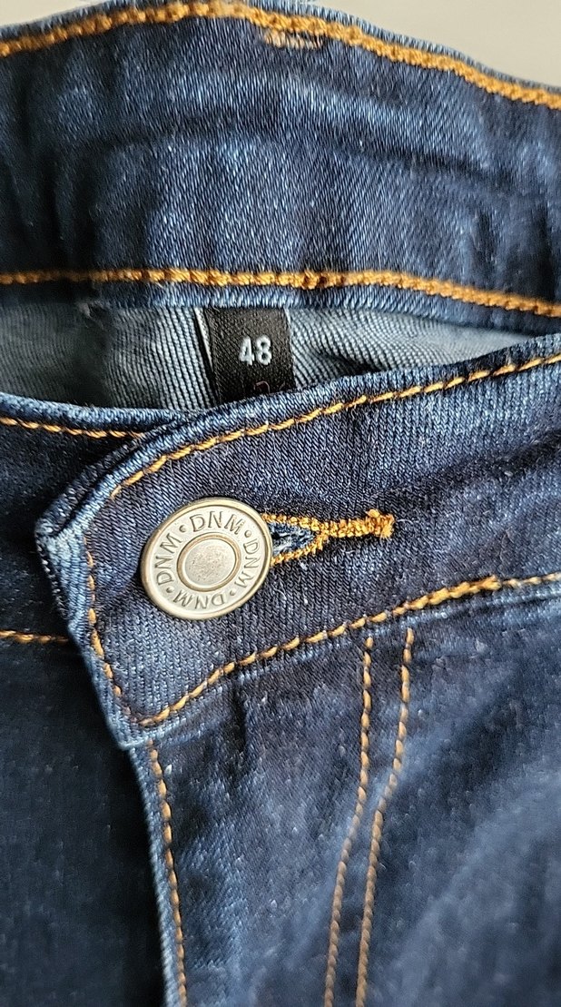 Lacivert Midi Kadın Denim Pantolon - Görsel 2