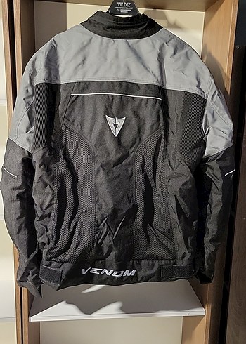 Gri motosiklet montu Venom - Görsel 5